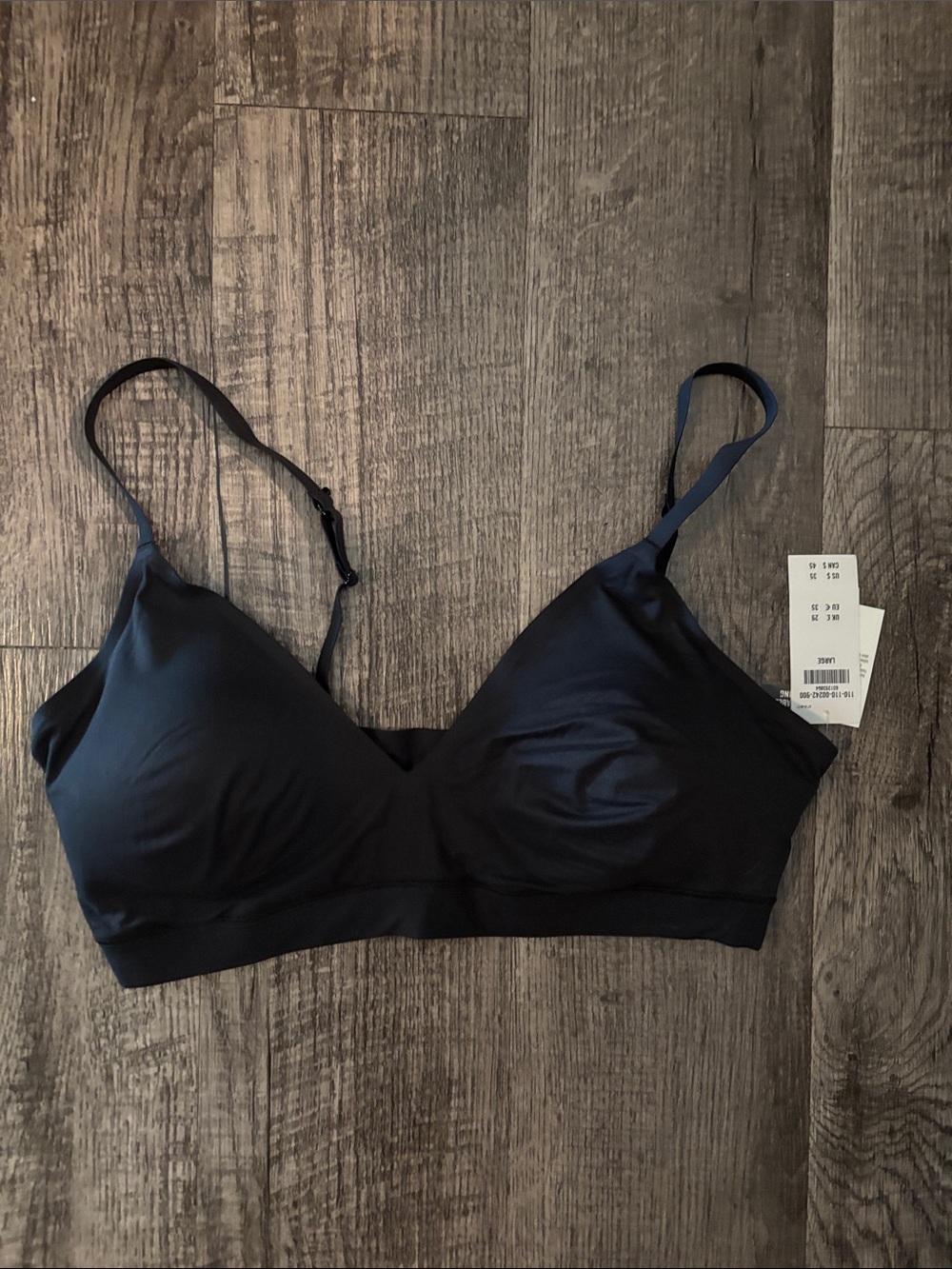Abercrombie & Fitch Bralette with Removable Pads - Black - Size Large